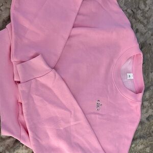 Alo Pink CROPPED Crewneck Sweatshirt